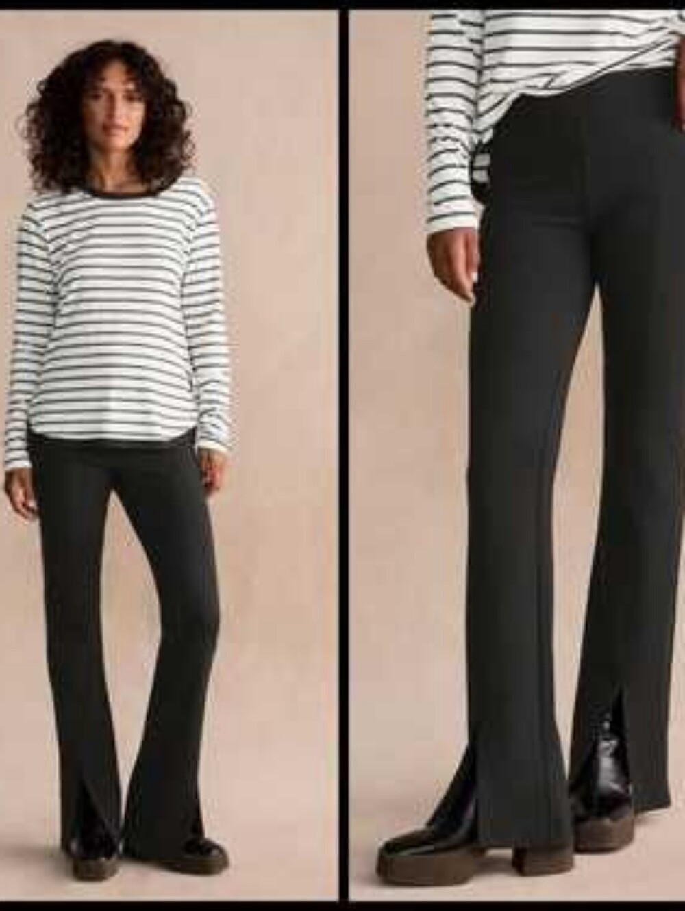 NWT Cabi Flegging Seamed Black Pants - Size M